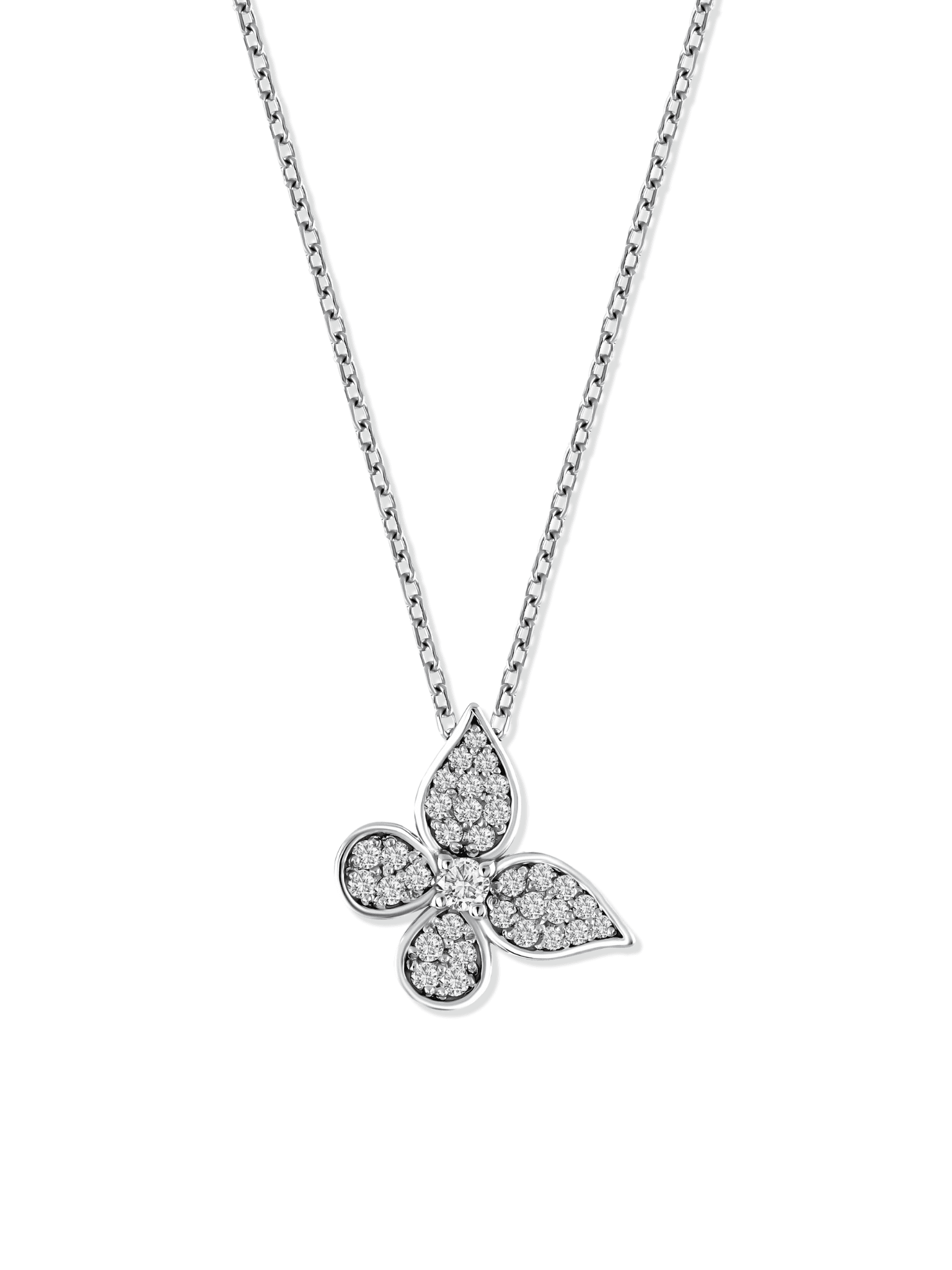 Pavé Butterfly Pendant Necklace