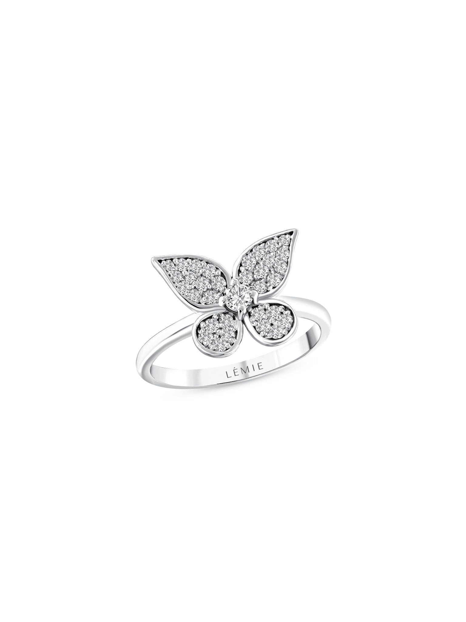 Pavé Butterfly Pinky Ring