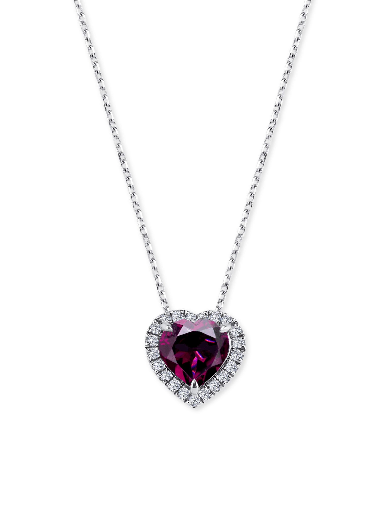 Heart Shape Halo Necklace
